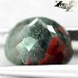 3.81 CT.Unusual Natural Oval 8*10 mm. Silver Pyrite Green Red Bloodstone Gem &eacute;��&egrave;&iexcl;�&ccedil;�&sup3;