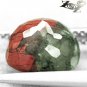 2.83CT.Natural Oval 7.5*9mm Red White Green Split Half Heliotrope Bloodstone &eacute;��&egrave;&iexcl;�&ccedil;�&sup3;