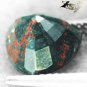 2.91 CT.Natural Trillion 9mm Red Spot Green Blood Shot Heliotrope Bloodstone 雞血石