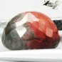 3.05CT.Natural Oval 7.5*9mm Silver Pyrite Crystal Gray Red Heliotrope Bloodstone