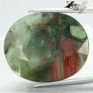 34.57 Ct.Natural Oval 23*28mm Gold Pyrite White Red Bloodstone Heliotrope 雞血石