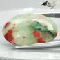 31.22 Ct.Natural Oval 21.27 mm Crystal White Green Red Bloodstone Heliotrope 雞血石
