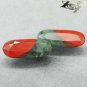 5.31 CT.Pair Natural Oval 6*15 mm Bi Color Red Green Heliotrope Bloodstone 雞血石