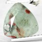 2.39 CT.Unusual Natural Trillion 9 mm Silver Pyrite Green Crystal Red Bloodstone