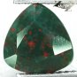 2.42 CT.Natural Trillion 9 mm. Red Spot Hard Green Africa Heliotrope Bloodstone