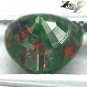 2.42 CT.Natural Trillion 9 mm. Red Spot Hard Green Africa Heliotrope Bloodstone