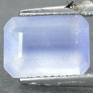 2.39 Ct.Natural Emerald 7.5*10 mm. Intense Lavender Blue Africa Chalcedony 玉髓