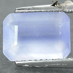 2.39 Ct.Natural Emerald 7.5*10 mm. Intense Lavender Blue Africa Chalcedony &ccedil;��&eacute;&laquo;�