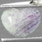 Limited Natural Heart 6*8 mm. Purple Patch White Russia Charoite 1.45 CT.Gems
