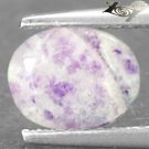 Natural Oval 6.5*8.5 mm. Purple Patch White Russia Charoite 1.7 CT. Limited 紫龍晶