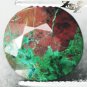 5.18 CT.Natural Round 10 mm Brown Green World Map Pattern Chrysocolla 矽孔雀石 Gems