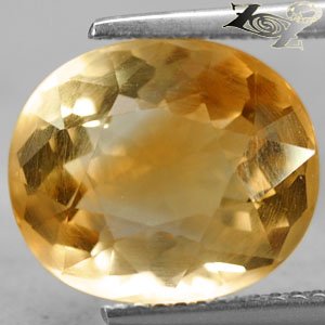 6.19 Ct.Full Fire Flawless Natural Oval 11*12.5mm. Intense Brandy Yellow Citrine