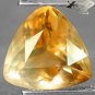 2.5Ct.Full Fire Flawless Natural Trillion 9mm Brandy Yellow Tanzania Citrine 黃水晶