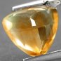 2.5Ct.Full Fire Flawless Natural Trillion 9mm Brandy Yellow Tanzania Citrine 黃水晶