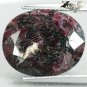 9.39 Ct.Natural Oval 12*15 mm. Black Patch Magenta Red White Eudialyte