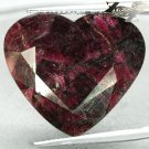 23.41 Ct.Natural Heart 25*27 mm Black Ptach Crystal Magenta Red Canada Eudialyte
