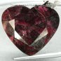 23.41 Ct.Natural Heart 25*27 mm Black Ptach Crystal Magenta Red Canada Eudialyte