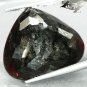 23.41 Ct.Natural Heart 25*27 mm Black Ptach Crystal Magenta Red Canada Eudialyte