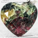 3.83 CT.Natural Heart 9.5*10 mm. Magenta Red Crystal Black Canada Eudialyte Gems
