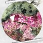 Natural Round 7.8 mm. Black Ptach Crystal Magenta Red Canada Eudialyte 1.92 Ct.