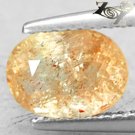Natural Oval 6*8.5 mm.Copper Spark Orange Illusion Confetti Sunstone 1.4 CT.Gem