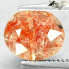 4.22 CT.Natural Oval 10*11.5 mm Spark Rainbow Colorful Illusion Confetti Sunstone