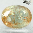 7.03CT.Natural Oval 10*13mm.Hematite Plate Kiwi Green Illusion Confetti Sunstone