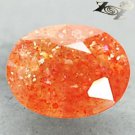 3.49 CT.Natural Oval 9*12 mm. Spark Stardust Orange Illusion Confetti Sunstone