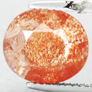 3.9 CT.Natural Oval 9*10.5 mm.Spark Hematite Platelet Illusion Confetti Sunstone