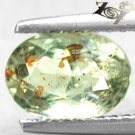 Natural Oval 6*8 Red Copper Spark Kiwi Green Illusion Confetti Sunstone 1.2 CT.