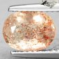 Natural Oval 6.5*8.5mm. Spark Hematite Peach Illusion Confetti Sunstone 1.48 Ct.