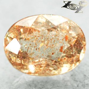 Firely Natural Oval 6*8 mm Spark Hematite Peach Orange Confetti Sunstone 1.56 CT