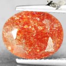3.71 CT.Natural Oval 9*11 mm. Spark Hematite Orange Illusion Confetti Sunstone