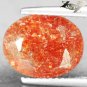 3.71 CT.Natural Oval 9*11 mm. Spark Hematite Orange Illusion Confetti Sunstone
