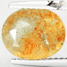 2.48 CT.Natural Oval 8*10 mm. Stardust Spark Orange Illusion Confetti Sunstone