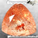 Natural Trillion 7.5 mm Spark Hematite Orange Illusion Confetti Sunstone 1.55 CT
