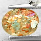 Natural Oval 6*8 mm Spark Hematite Kiwi Green Illusion Confetti Sunstone 1.07 CT