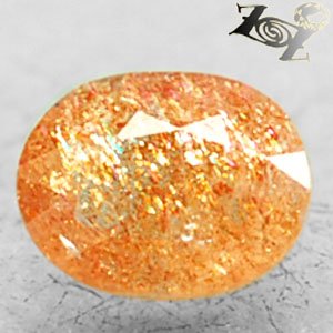 Natural Oval 6.5*8 mm.Spark Copper Hematite Illusion Confetti Sunstone 1.36 CT.