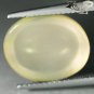 9.8 CT.Natural Oval 13*15.5 mm. Cat's Eye Smoky Yellow Moonstone Feldspar 月長石
