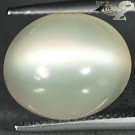 9.38 CT.Natural Oval 11.5*14 Adularescence Holy White Oligoclase Moonstone 月長石