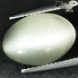 7.66 CT.Natural Oval 10*15 mm. Strong Cat's Eye Effect White Moonstone Feldspar