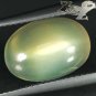 5.67 CT.Natural Oval 9*13 mm. Gold Cat's Eye Effect Silky Yellow Moonstone 月長石