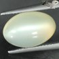 5.92CT.Natural Oval 9.5*14 Strong Cat's Eye Silky White Oligoclase Moonstone 月長石