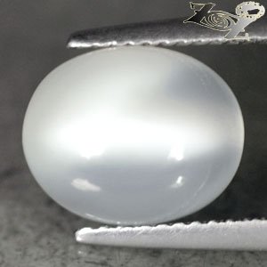 4.33 CT.Natural Oval 9*11 mm. Strong Cat's Eye Crystal White Moonstone Feldspar
