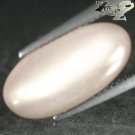 7.28 CT.Natural Oval 8*17 mm. Strong Cat's Eye Smoky Salmon Peach Moonstone Gems