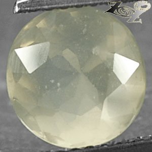 2.09 Ct.Strange Unique Firely Natural Round 8 mm. Gold Adularescence Moonstone