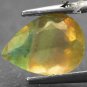 2.89 Ct.Natural Pear 8*11 mm Purple Green Banded Yellow Vietnam Rainbow Fluorite