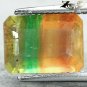5.82Ct.Natural Emerald 9*12mm Green Purple Canary Yellow Layer Clear Fluorite 螢石