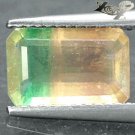 2.55 Ct.Natural Emerald 7*10.5 mm. Purple Green Yellow Vietnam Rainbow Fluorite