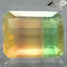 5.12 Ct.Natural Emerald 8.5*10.5 mm Purple Green Yellow Layers Clear Fluorite 螢石